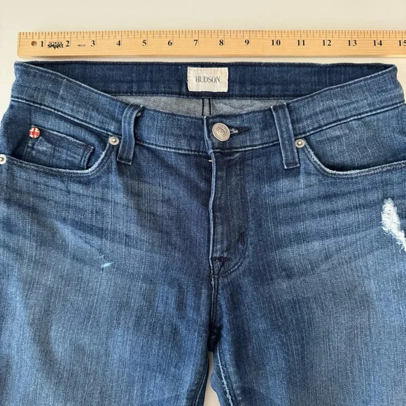 Hudson Krista Super Skinny Low Rise Destroyed Stretch Denim Women’s size 27 - Picture 3 of 14
